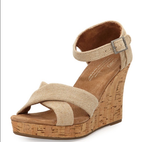 toms sienna cork wedge sandal